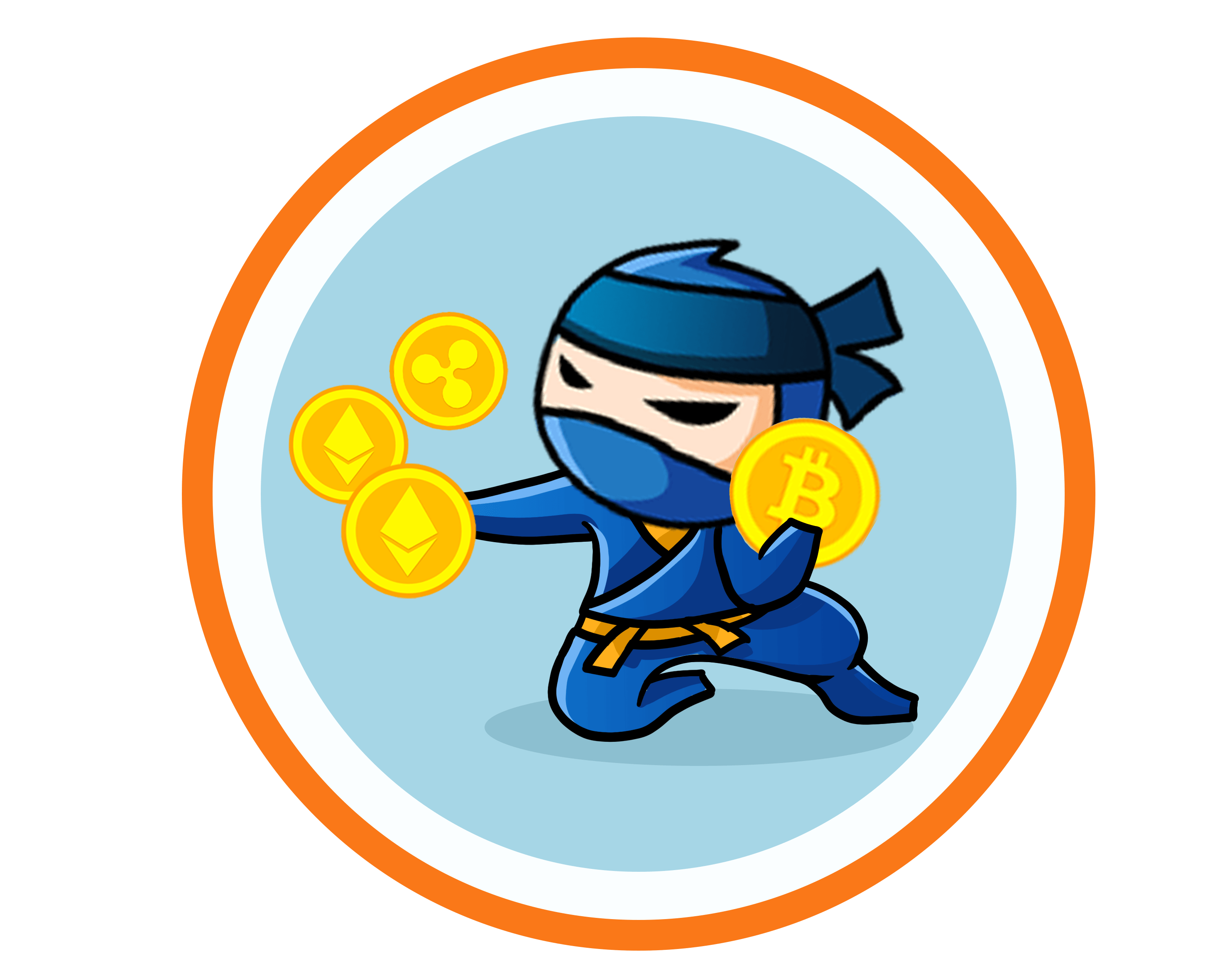 ninja holding cryptocurrency kolikot